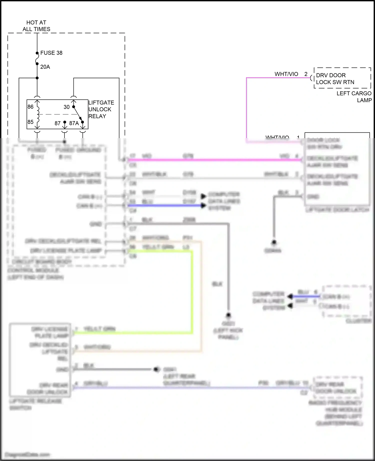 FIAT 500X I (2014-2018) computer data lines system wiring diagram  (12 of 61)