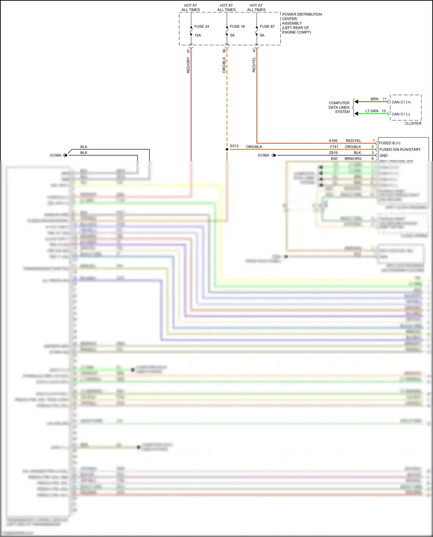 FIAT 500X I (2014-2018) computer data lines system wiring diagram  (21 of 61)