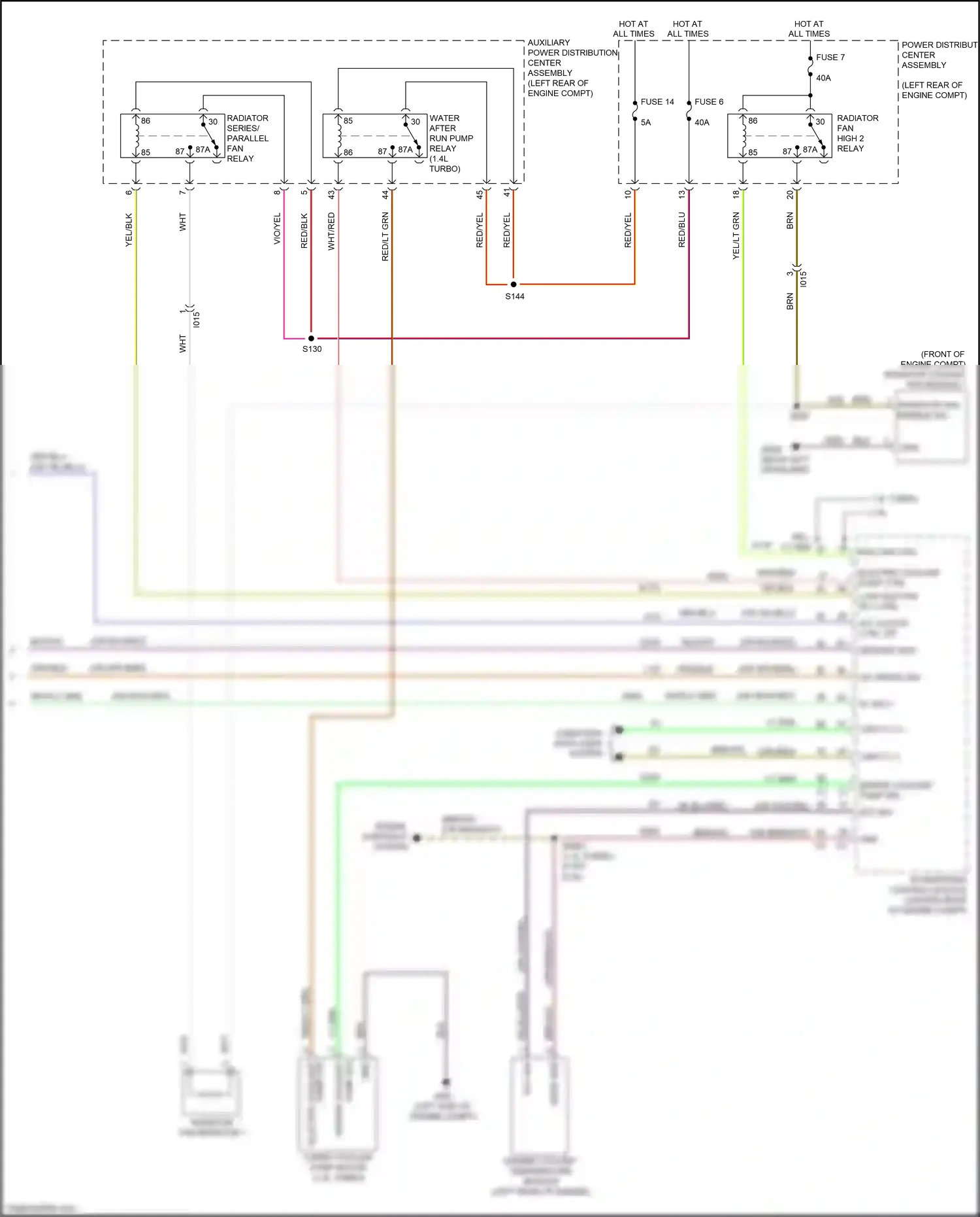 FIAT 500X I (2014-2018) engine controls system wiring diagram  (1 of 6)