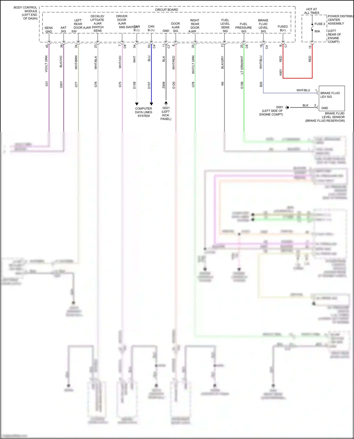 FIAT 500X I (2014-2018) engine controls system wiring diagram  (5 of 6)