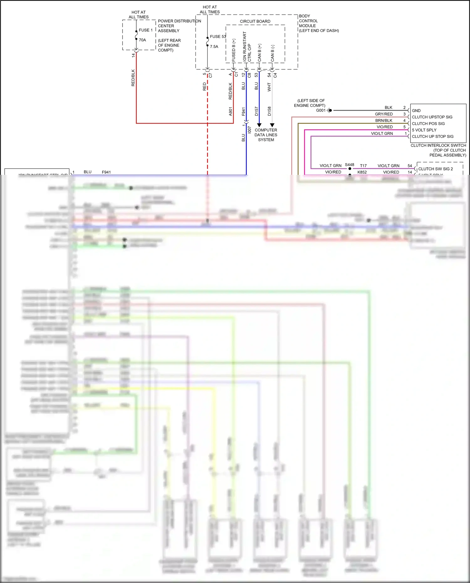 FIAT 500X I (2014-2018) keyless ignition node module wiring diagram  (4 of 7)