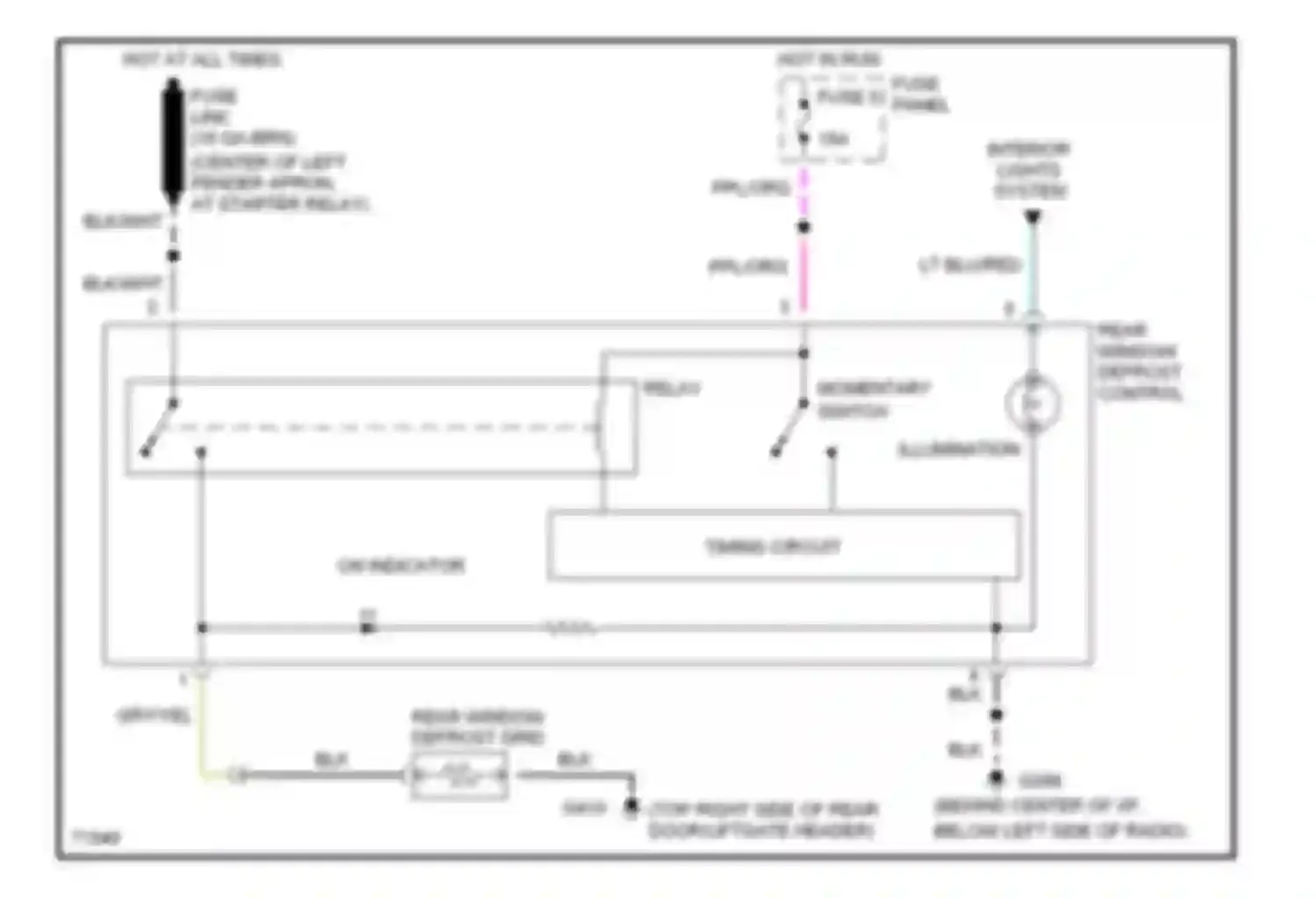 Aerostar Ford I (1986-1997): Defogger circuit