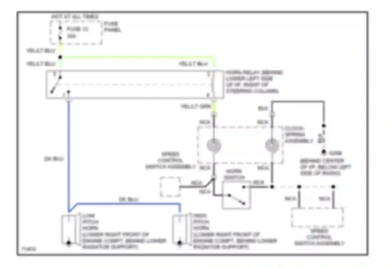 Aerostar Ford I (1986-1997): Horn circuit