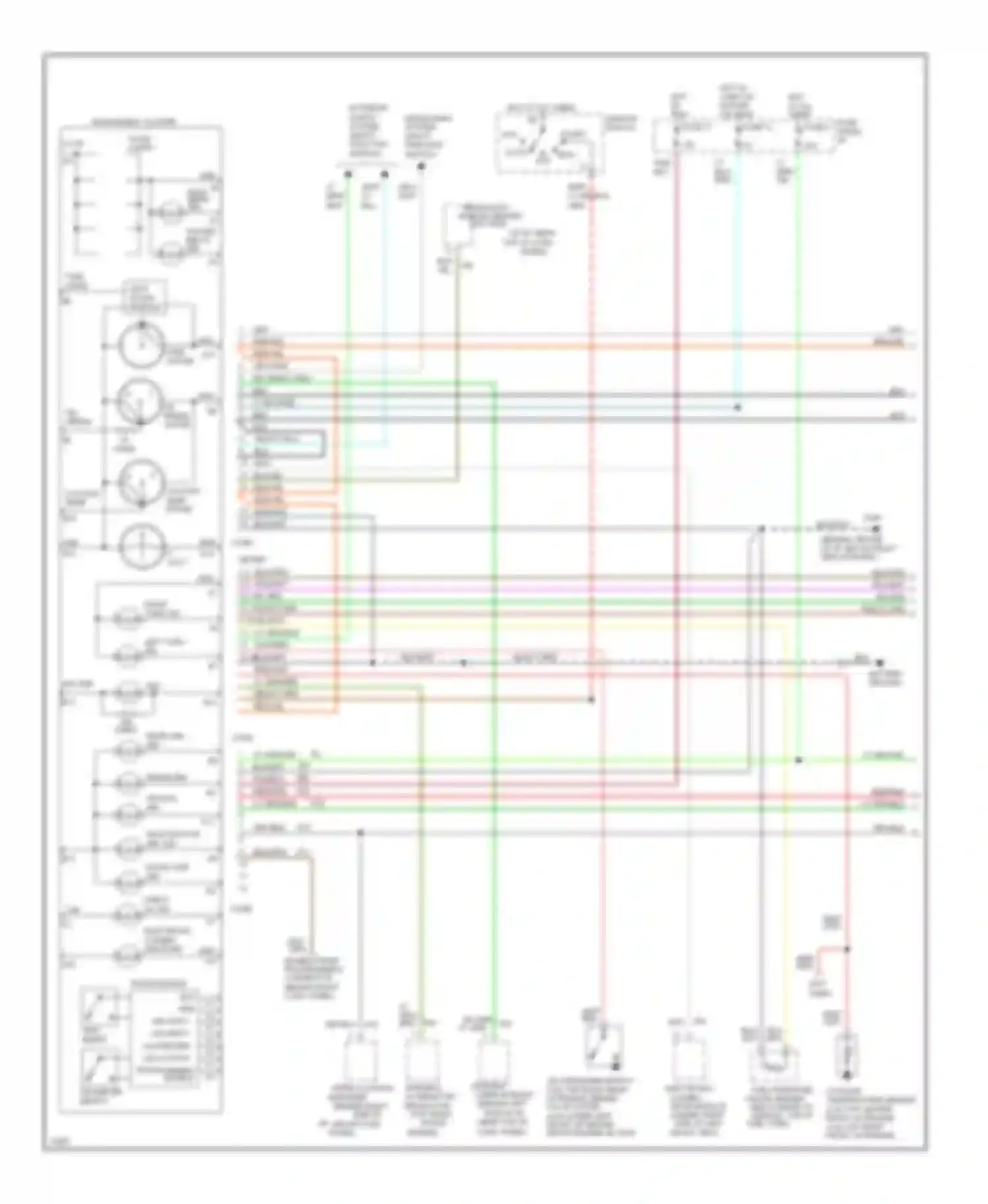 Aerostar Ford I (1986-1997): Instrument cluster circuit (1 of 2)