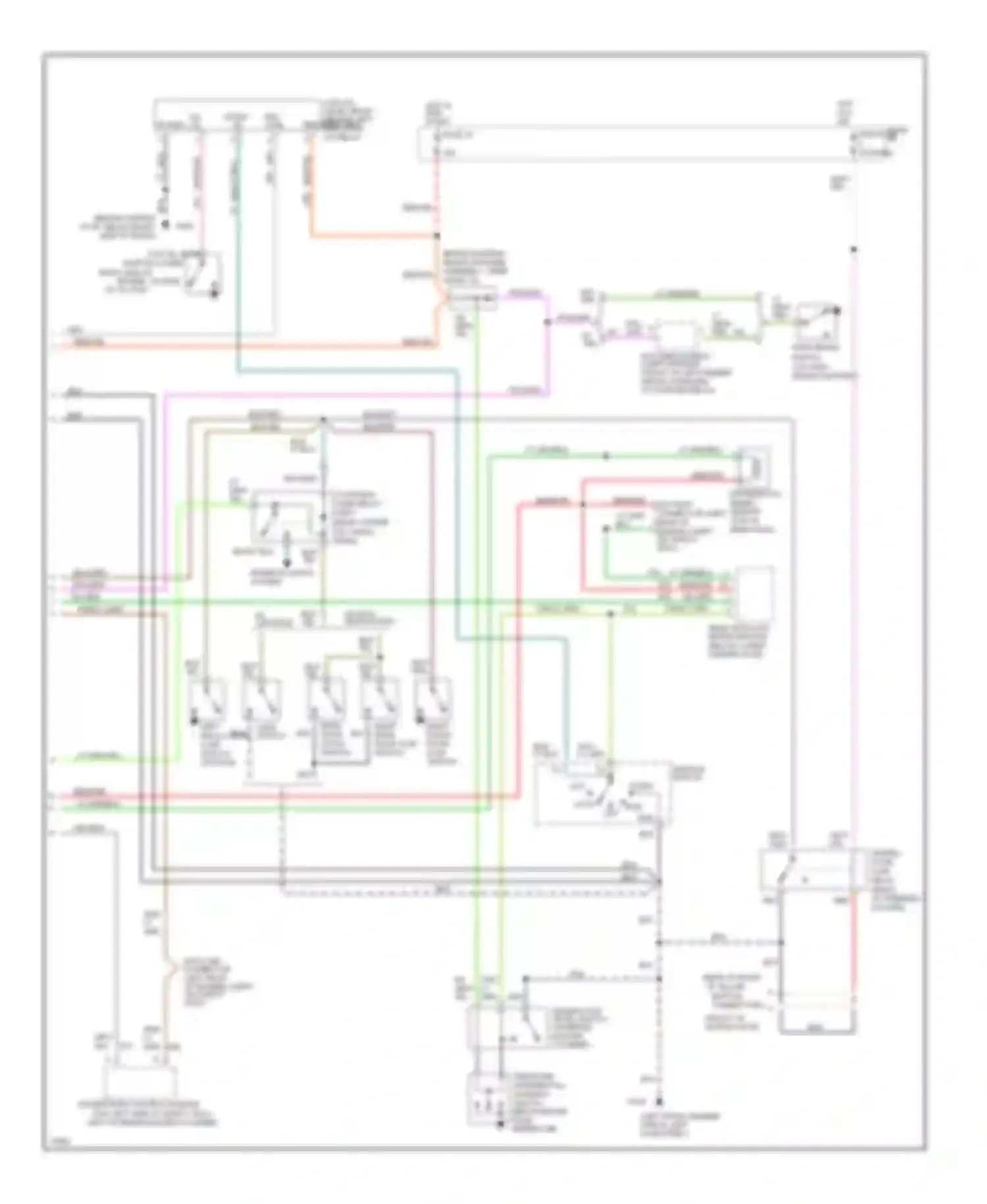 Aerostar Ford I (1986-1997): Instrument cluster circuit (2 of 2)