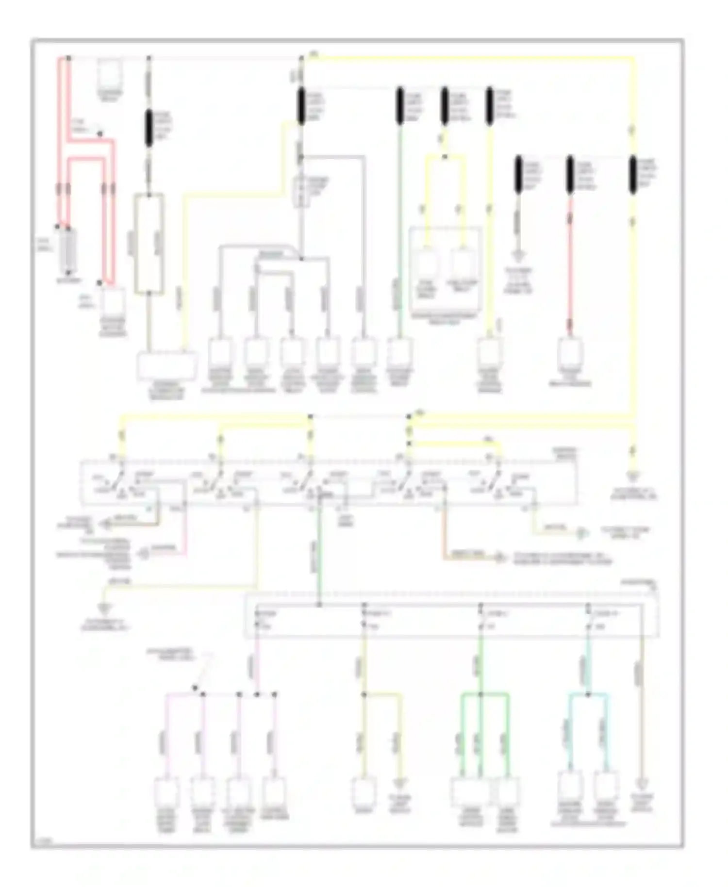 Aerostar Ford I (1986-1997): Power distribution circuit (1 of 4)