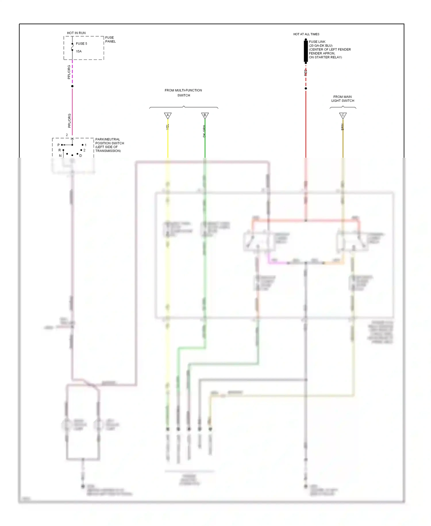 Ford Aerostar I (1986-1997) from multi-function switch wiring diagram  (1 of 1)