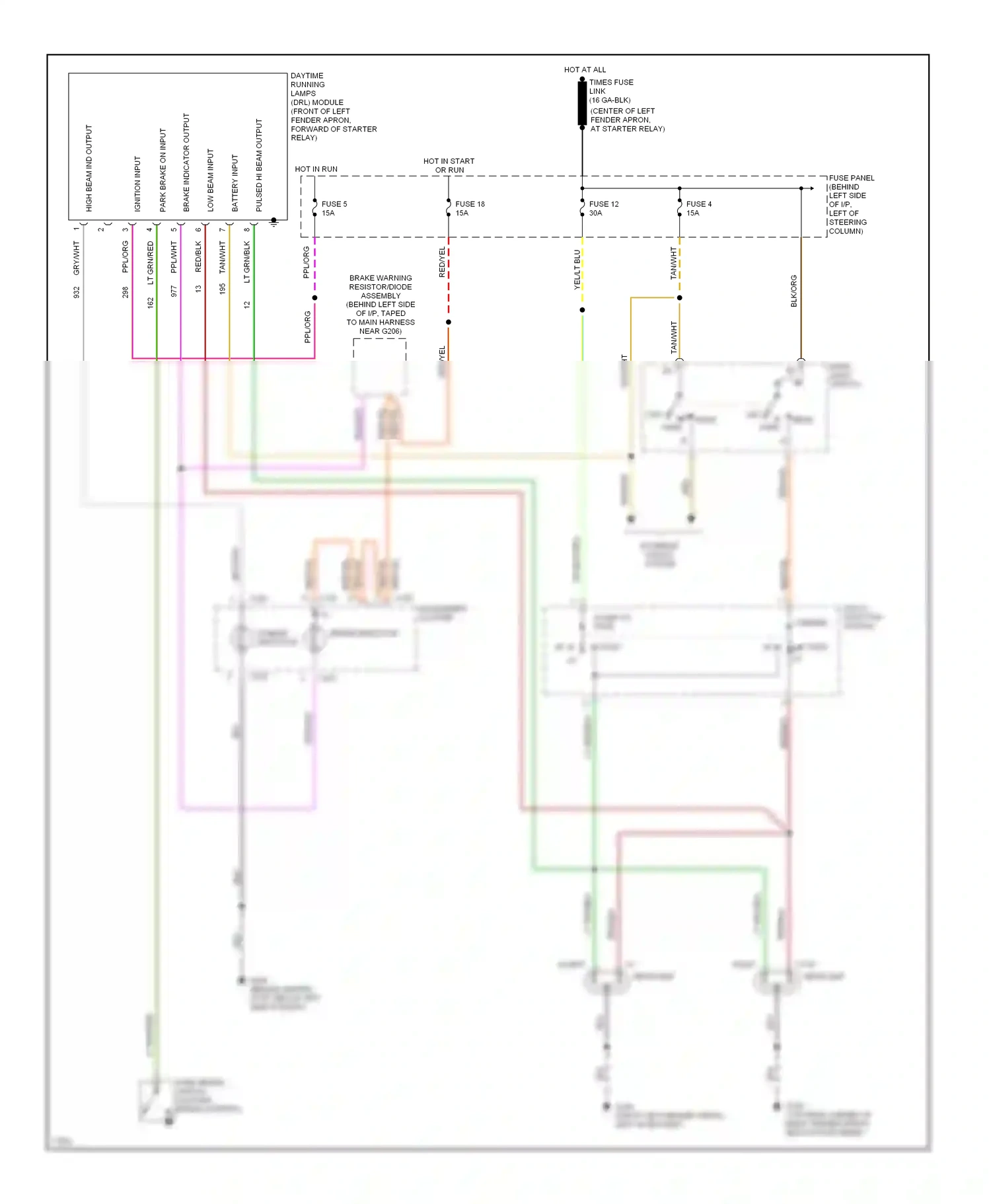 Ford Aerostar I (1986-1997) multi- function switch dimmer wiring diagram  (1 of 2)