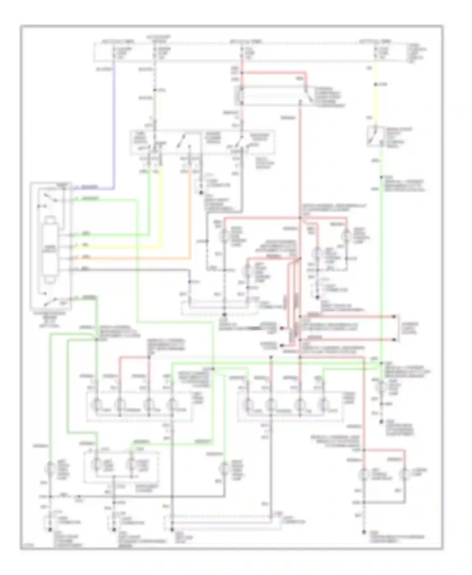 Aspire Ford I (1993-1997): Exterior lamps circuit