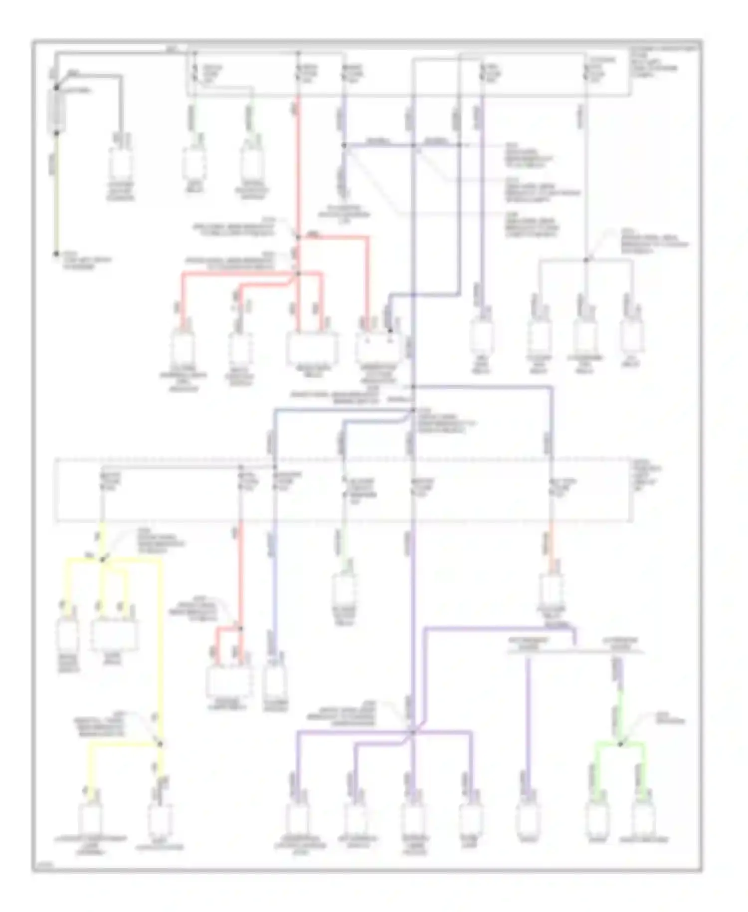 Aspire Ford I (1993-1997): Power distribution circuit (1 of 2)