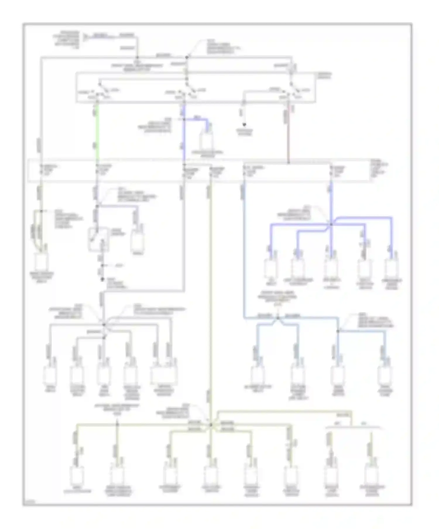 Aspire Ford I (1993-1997): Power distribution circuit (2 of 2)