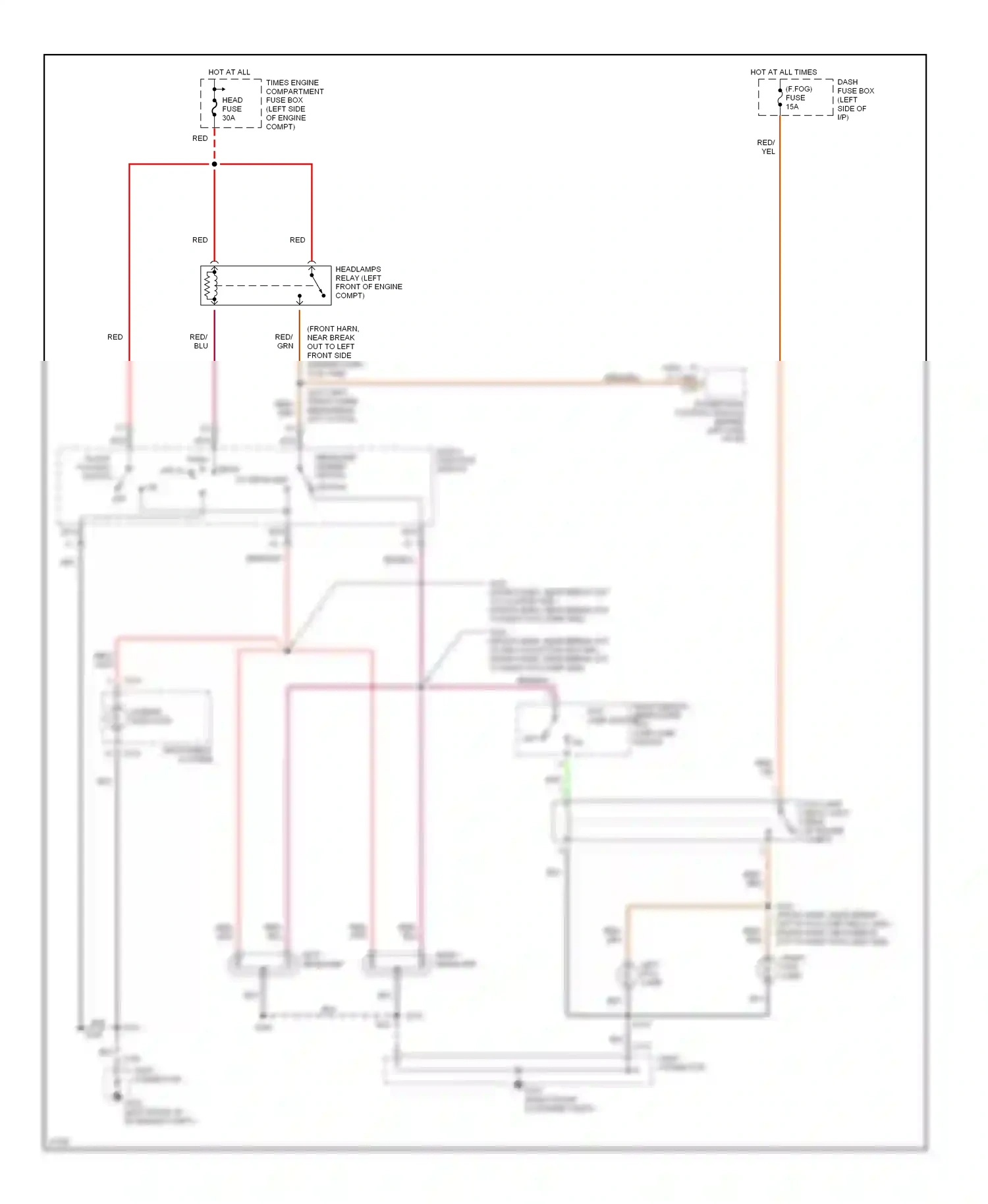 Wiring diagram blu for Ford Aspire I (1993-1997) (7 of 17)