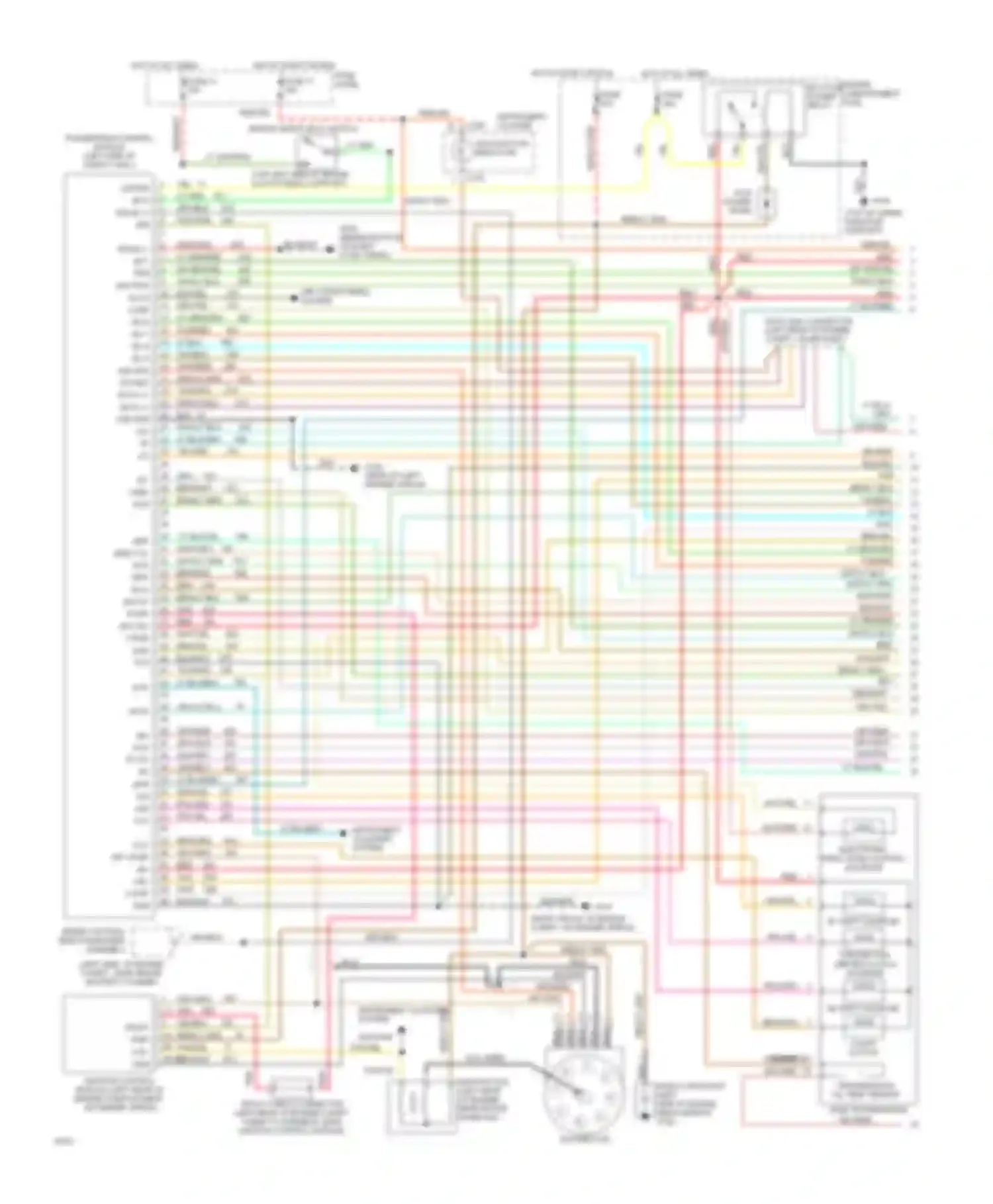 Bronco Ford V (1992-1996): Wiring diagram engine performance 5.0l sfis, with e4od transmission
(1 of 2)
