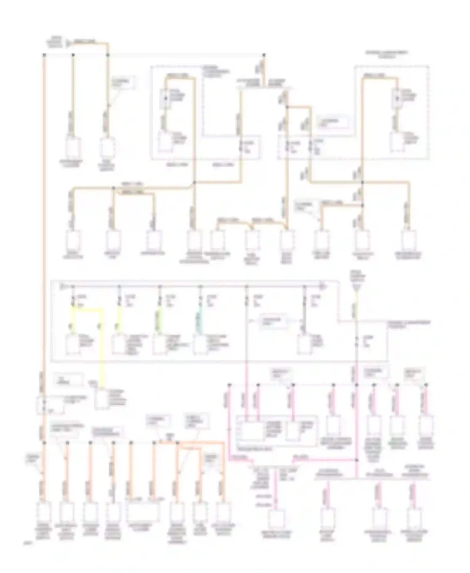 Bronco Ford V (1992-1996): Power distribution circuit (2 of 3)
