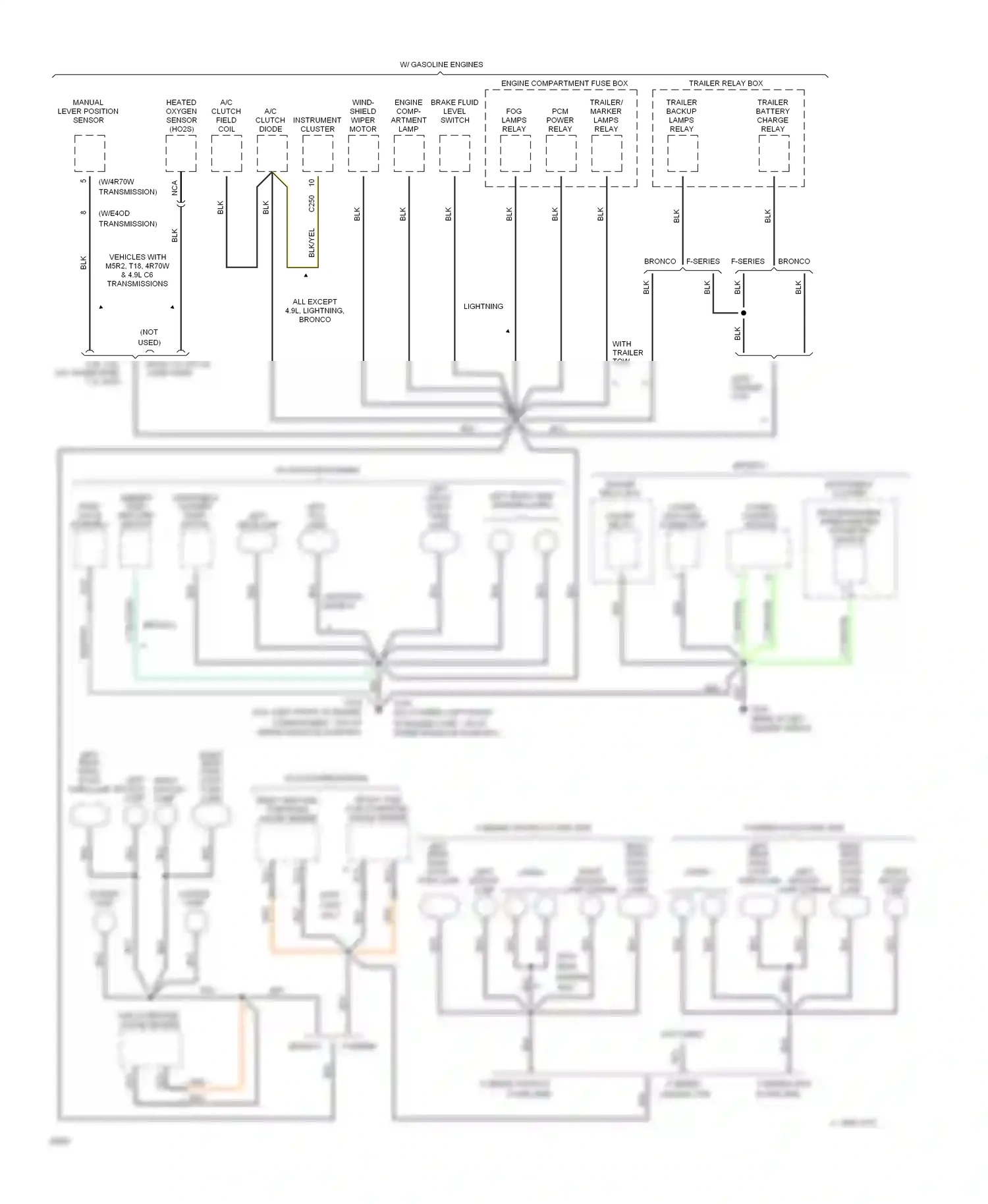 Ford Bronco V (1992-1996) a/c clutch diode wiring diagram  (4 of 4)