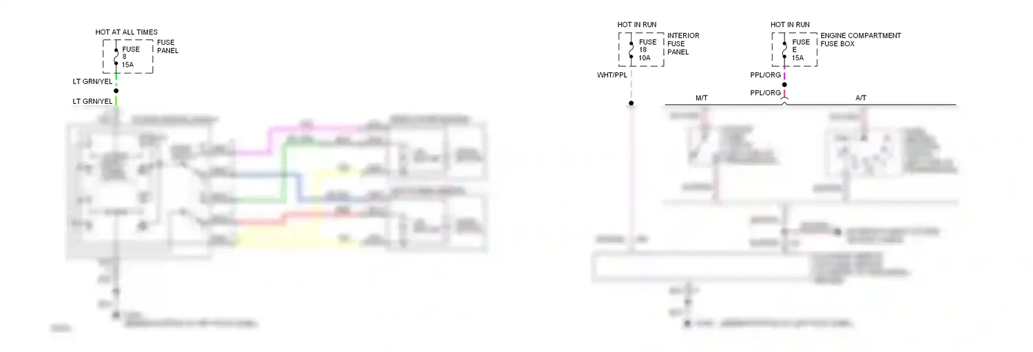 Ford Bronco V (1992-1996) backup lamp switch wiring diagram  (3 of 3)