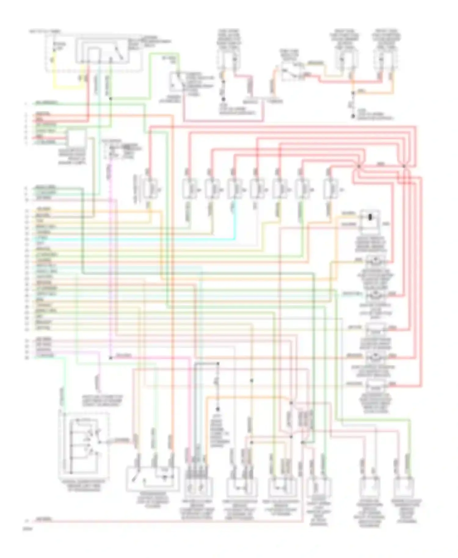 Wiring diagram front of fender apron) for Ford Bronco V (1992-1996)