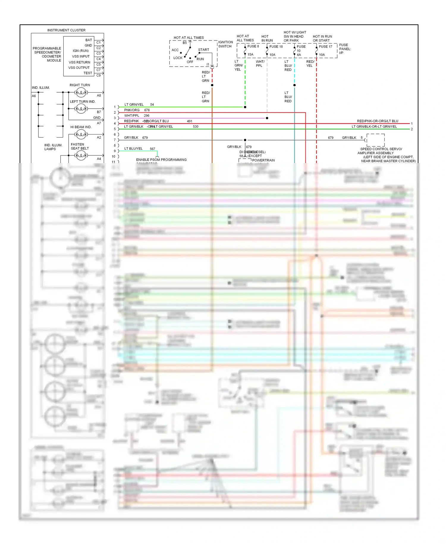 Ford Bronco V (1992-1996) fuse 17 wiring diagram  (2 of 7)