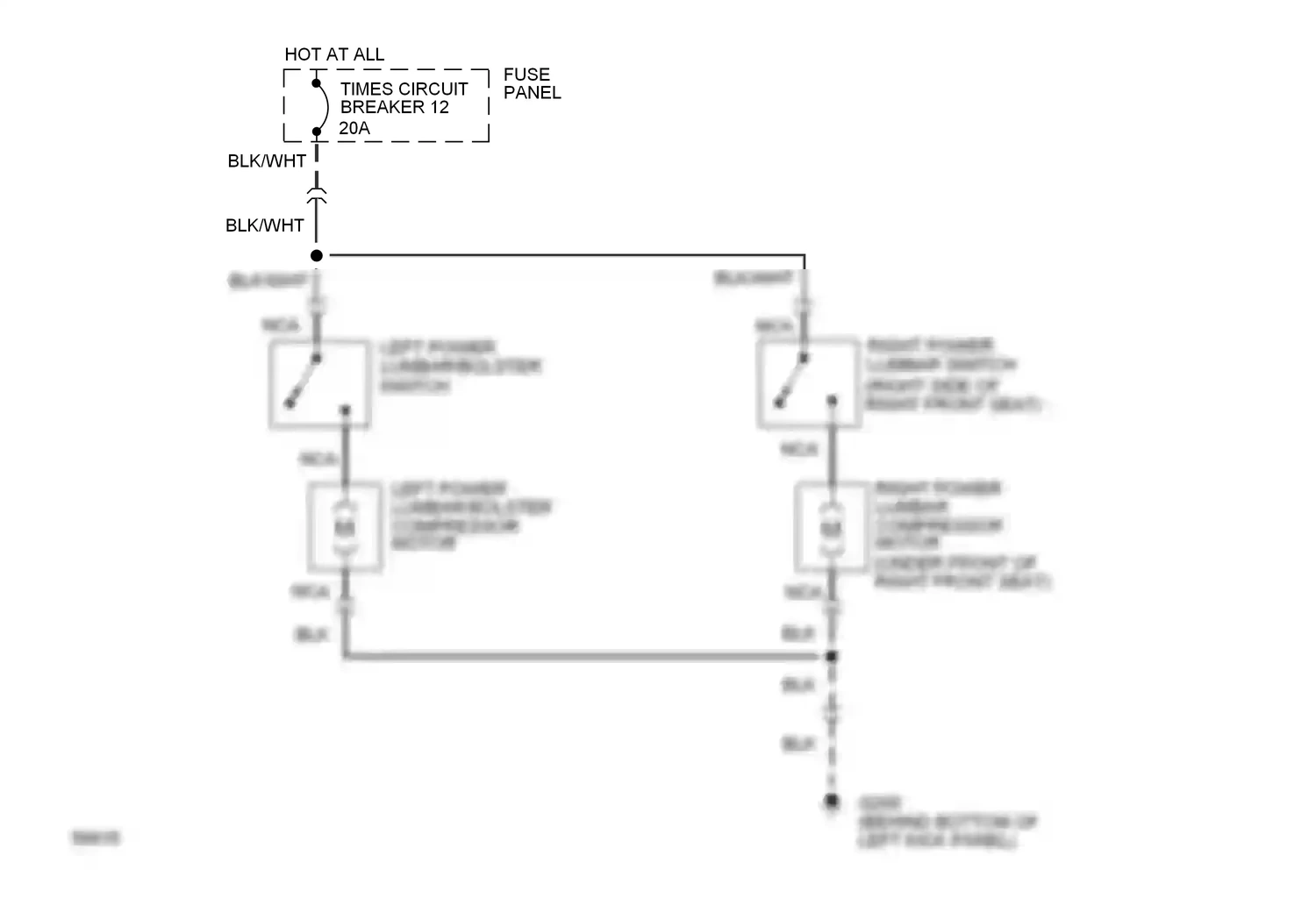 Ford Bronco V (1992-1996) fuse panel wiring diagram  (13 of 27)