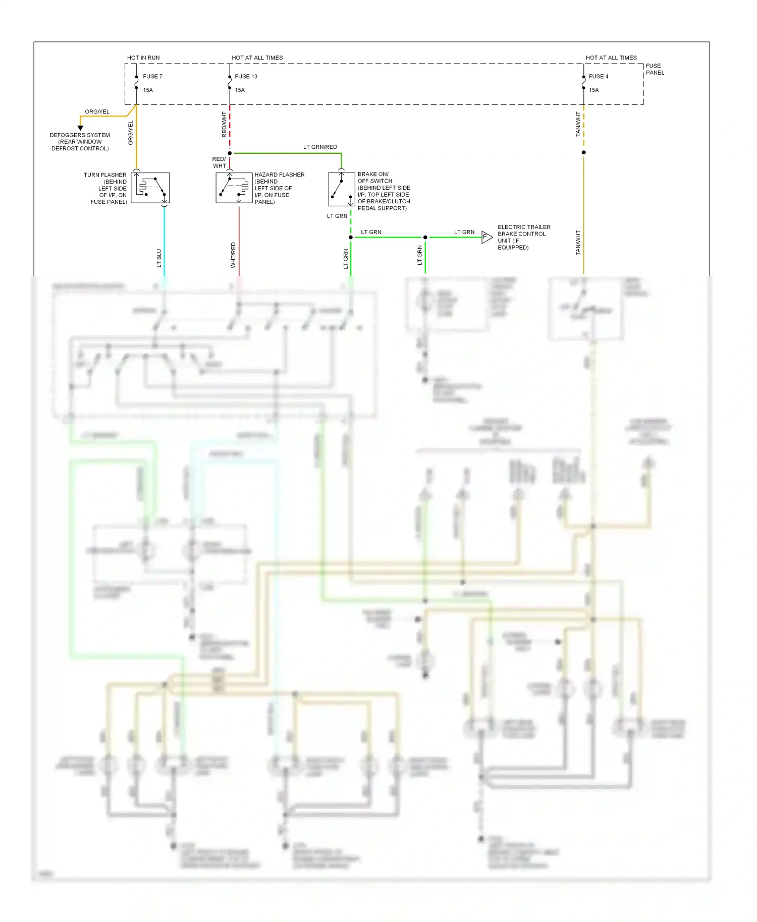 Ford Bronco V (1992-1996) lt blu wiring diagram  (4 of 20)