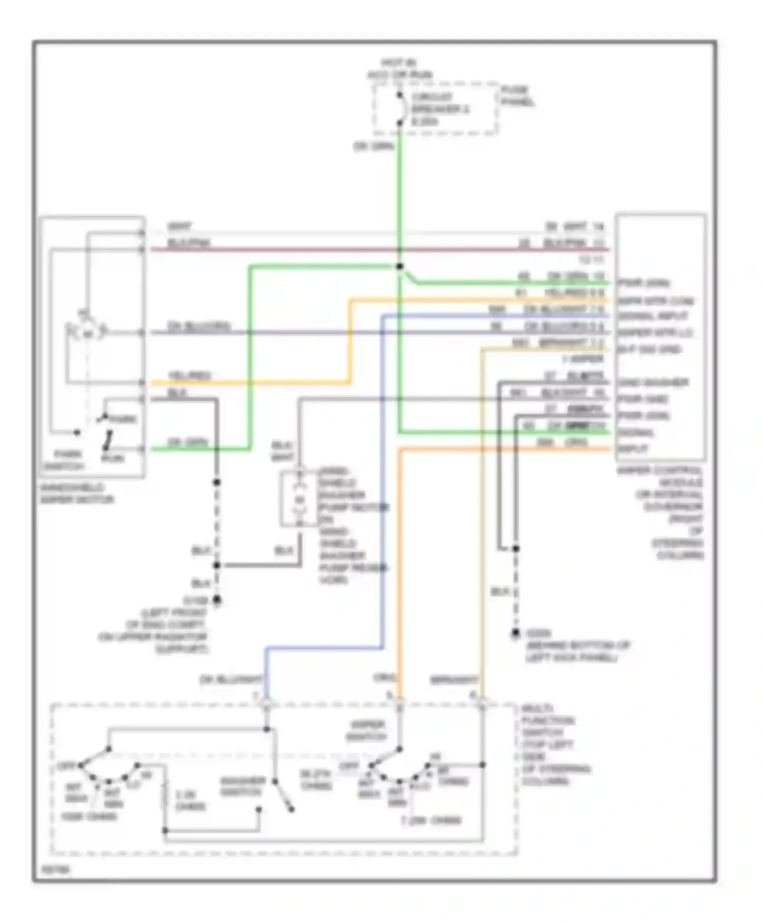 Wiring diagram hi off ohms int max lo ohms int min for Ford Bronco V (1992-1996)