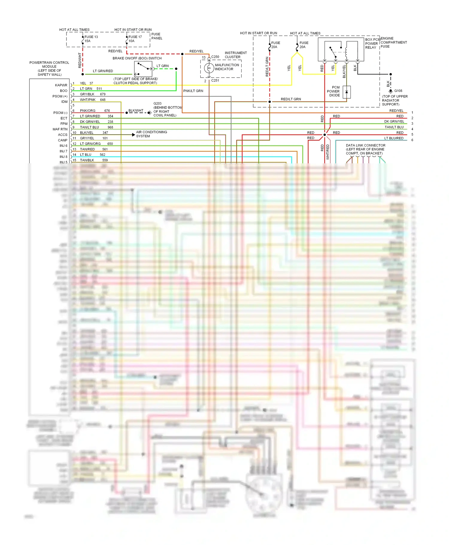 Ford Bronco V (1992-1996) pcm power diode wiring diagram  (4 of 5)