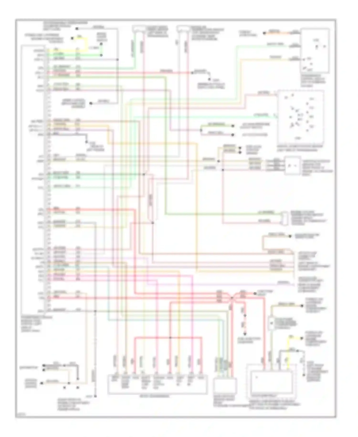 Wiring diagram speed control servo/amplifier assembly for Ford Bronco V (1992-1996)