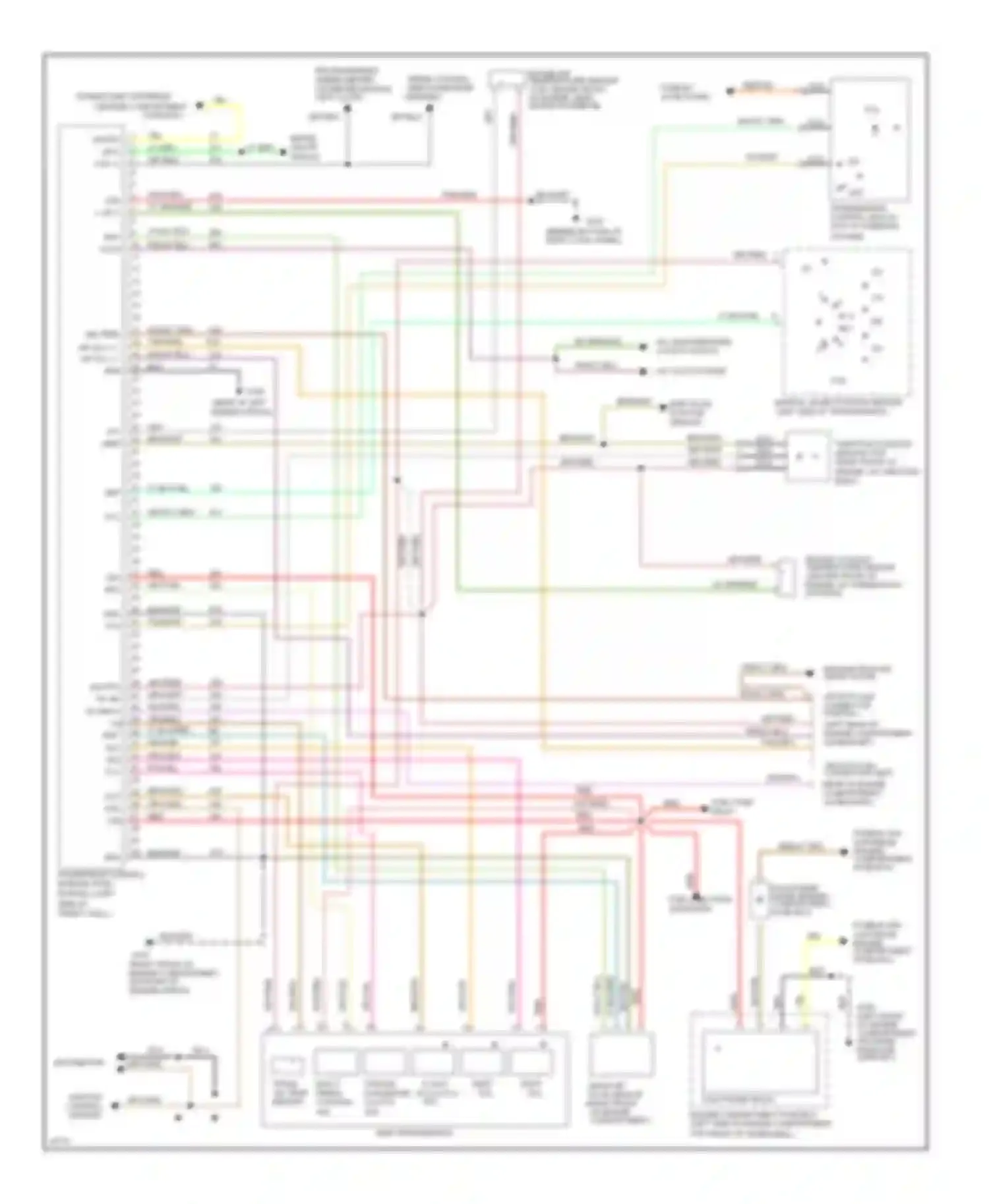 Wiring diagram speed control servo/amplifier assembly for Ford Bronco V (1992-1996)