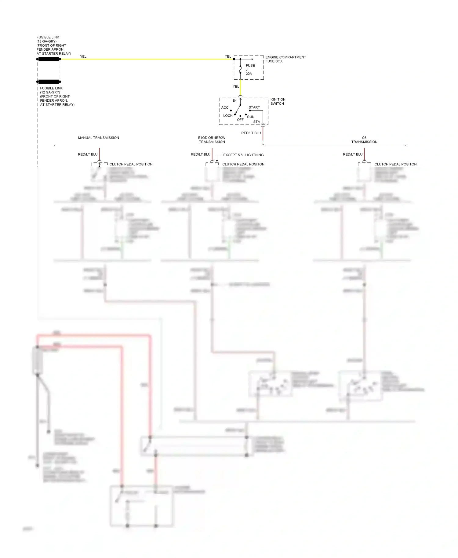 Ford Bronco V (1992-1996) red wiring diagram  (24 of 31)