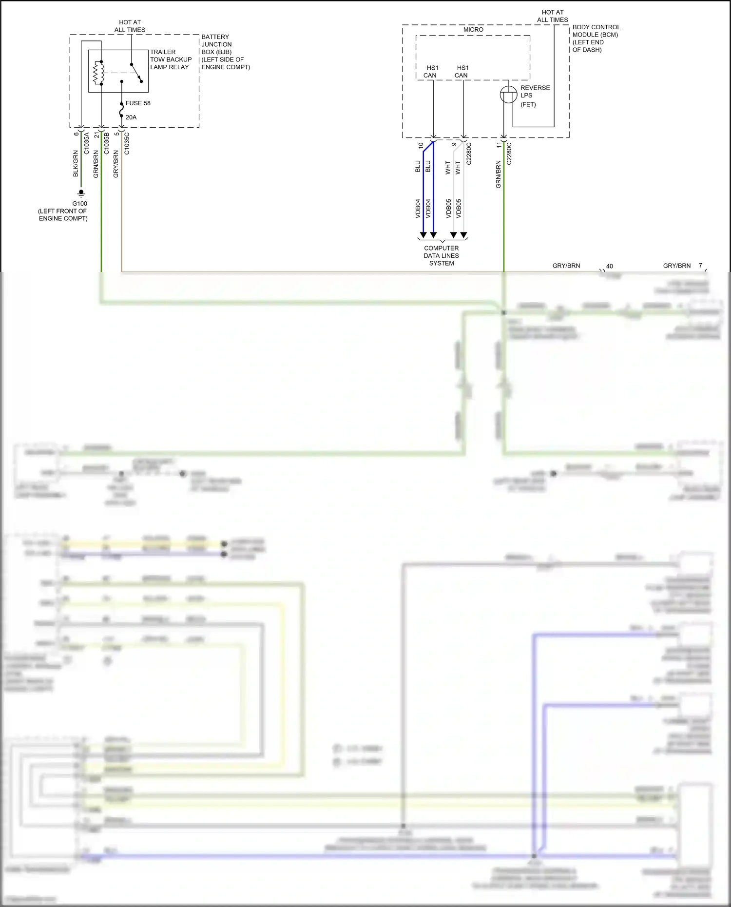 Ford Bronco VI (2020-2024) brn/blu wiring diagram  (21 of 46)