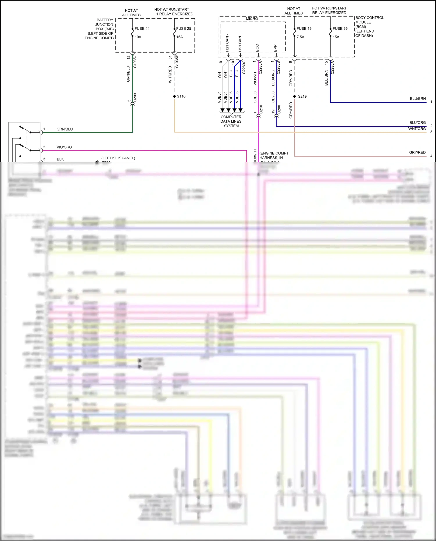 Ford Bronco VI (2020-2024) computer data lines system wiring diagram  (52 of 69)