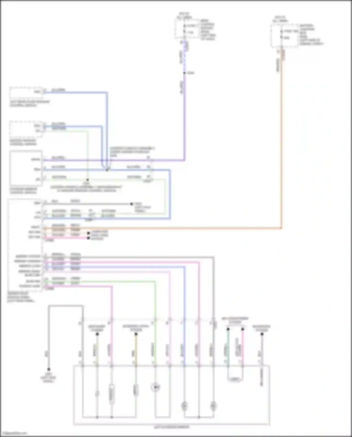 Wiring diagram exterior mirror control switch for Ford Bronco VI (2020-2024) (2 of 3)