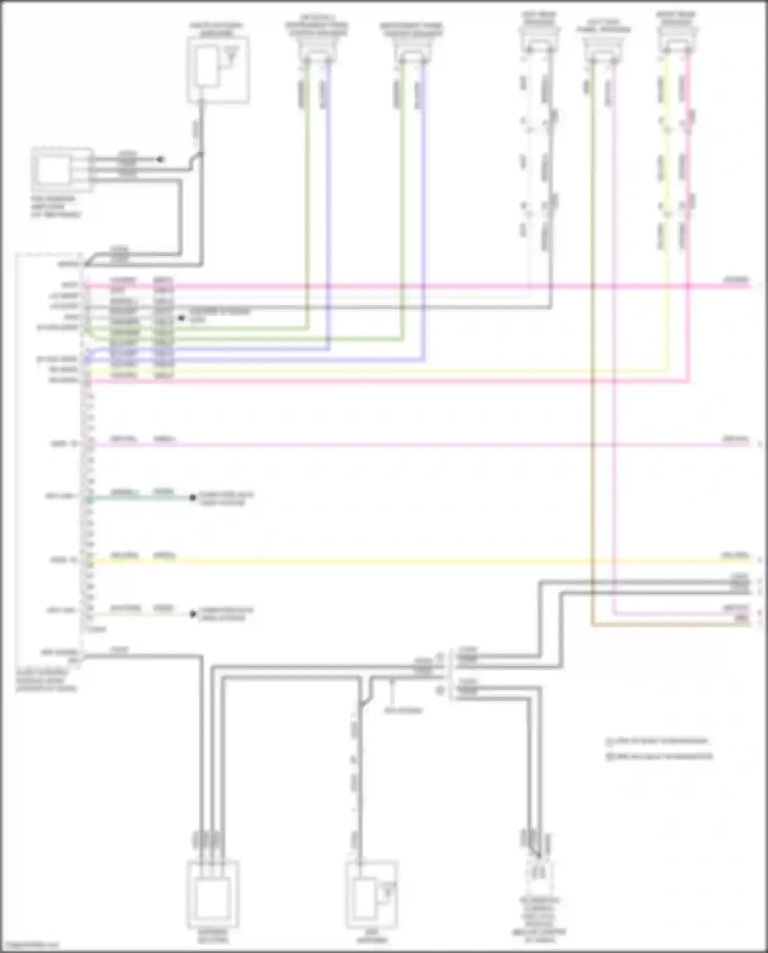Wiring diagram gps w/o built in navigation for Ford Bronco VI (2020-2024) (1 of 4)