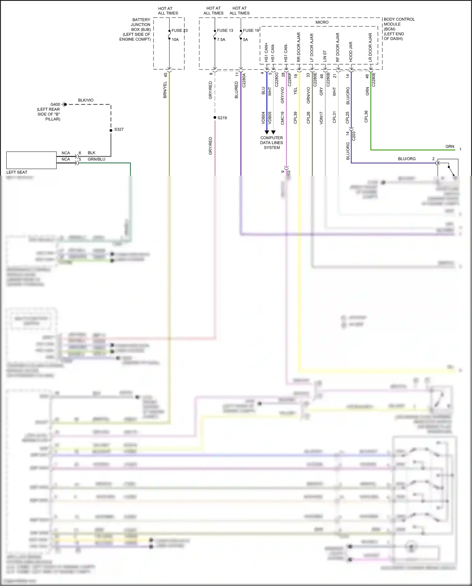 Ford Bronco VI (2020-2024) gry/blu wiring diagram  (13 of 50)