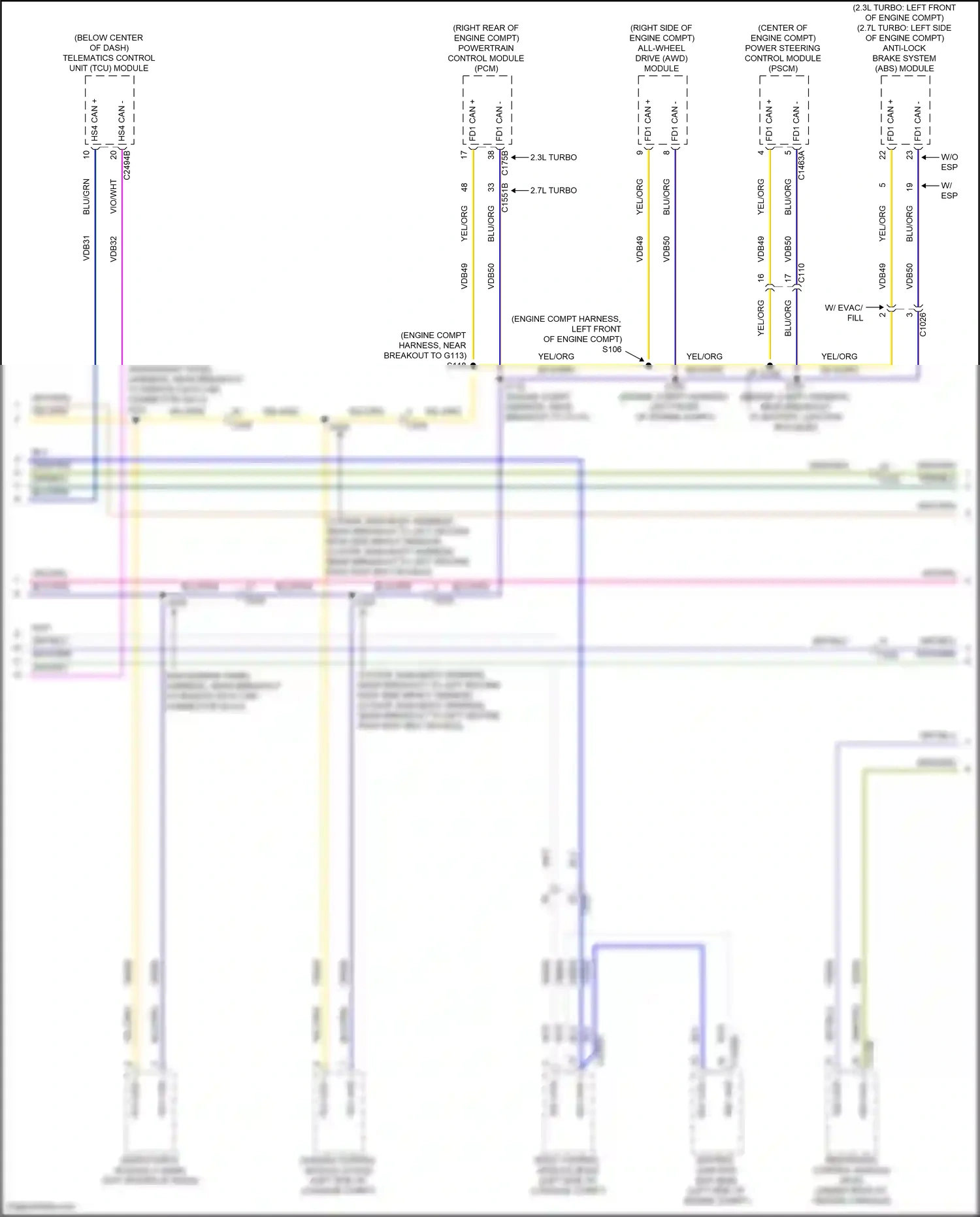 Ford Bronco VI (2020-2024) gry/blu wiring diagram  (14 of 50)