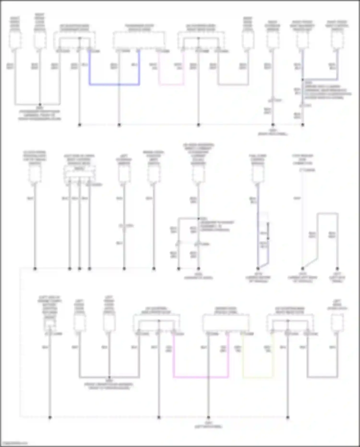 Wiring diagram left front door latch for Ford Bronco VI (2020-2024) (4 of 6)
