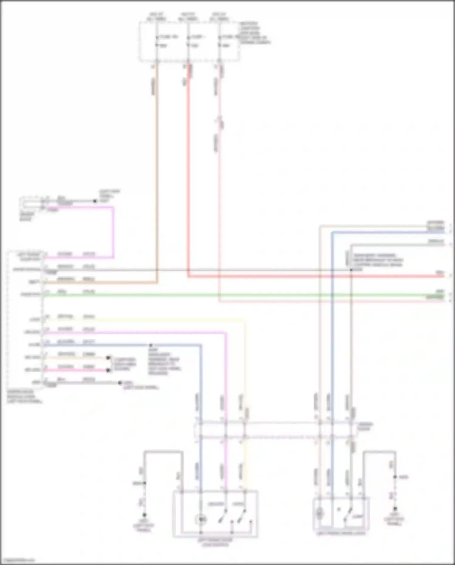 Wiring diagram left front door latch for Ford Bronco VI (2020-2024) (1 of 6)