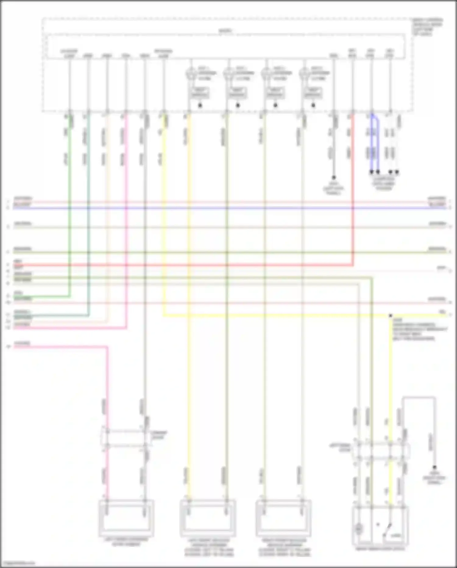 Wiring diagram left front keyless vehicle antenna for Ford Bronco VI (2020-2024) (1 of 2)