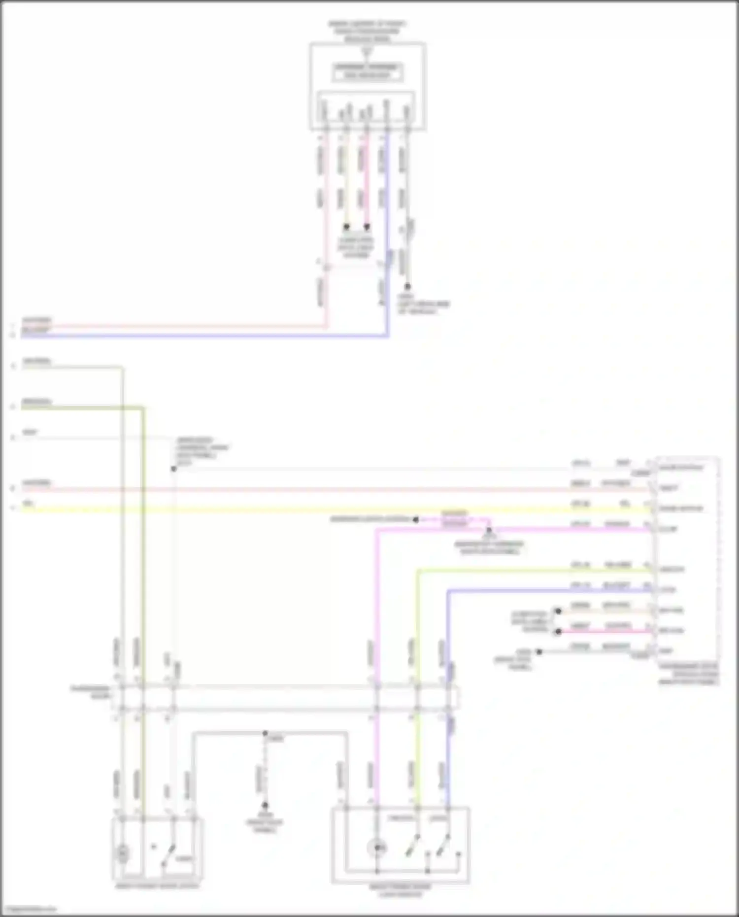 Wiring diagram right front door lock switch for Ford Bronco VI (2020-2024)
