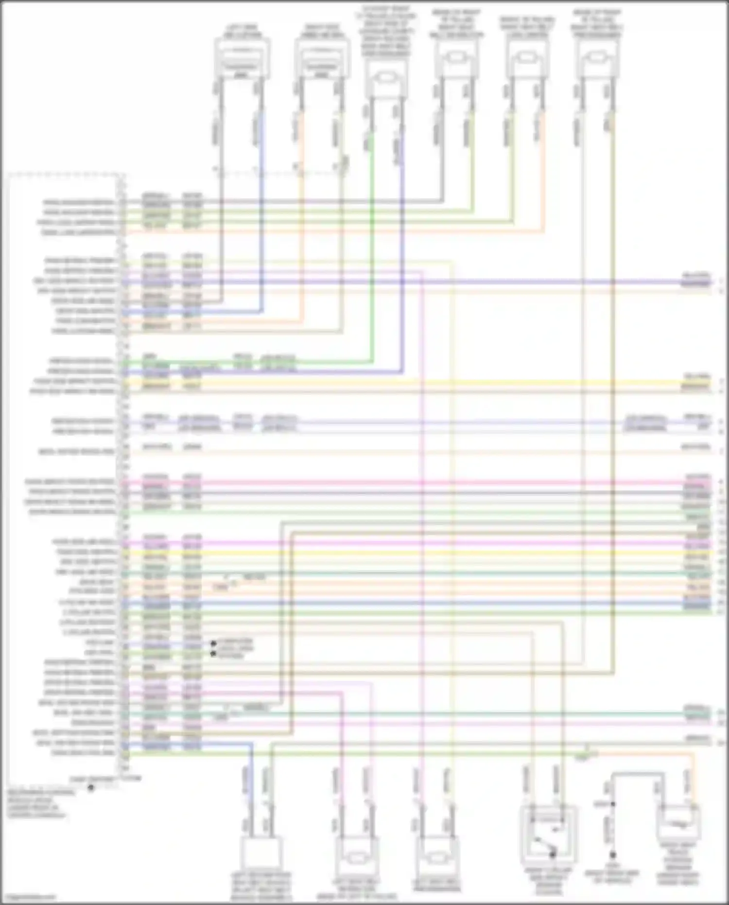 Wiring diagram right c-pillar side impact sensor for Ford Bronco VI (2020-2024) (1 of 1)