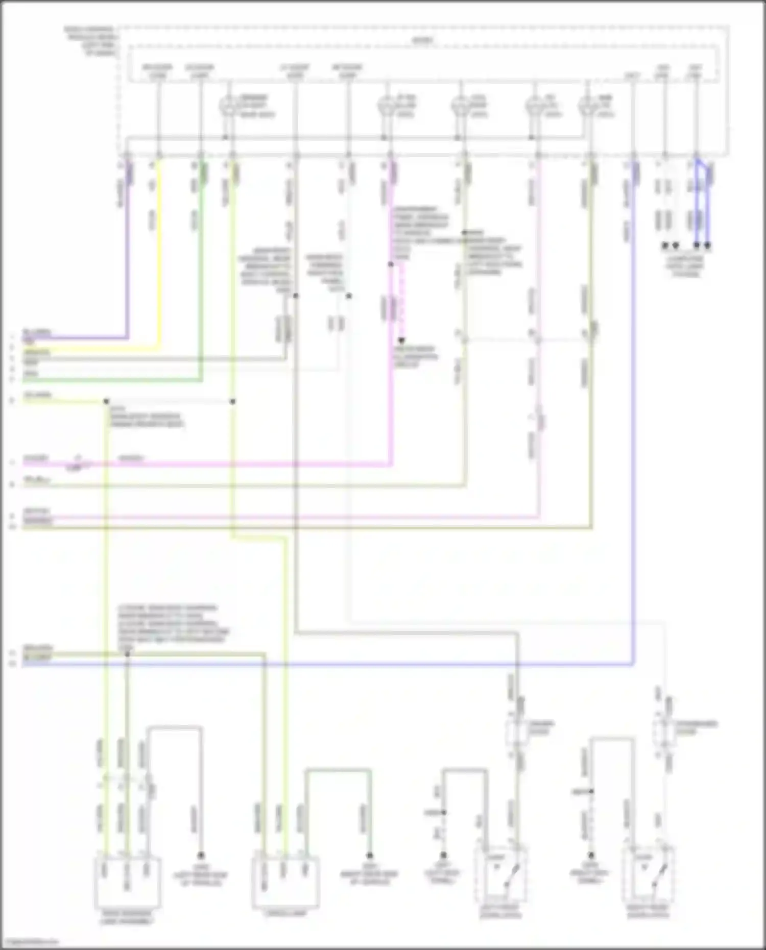 Wiring diagram right front door latch for Ford Bronco VI (2020-2024) (3 of 6)