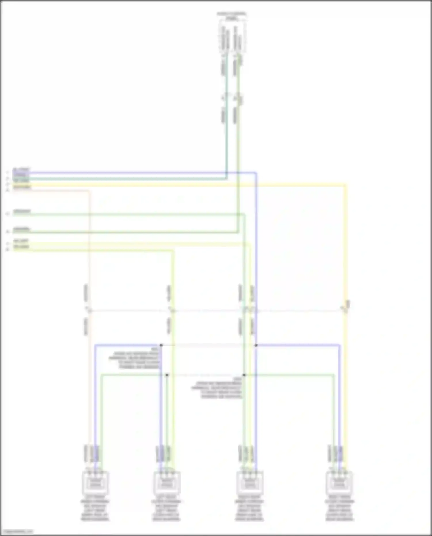 Wiring diagram right rear outer parking aid sensor for Ford Bronco VI (2020-2024) (1 of 1)