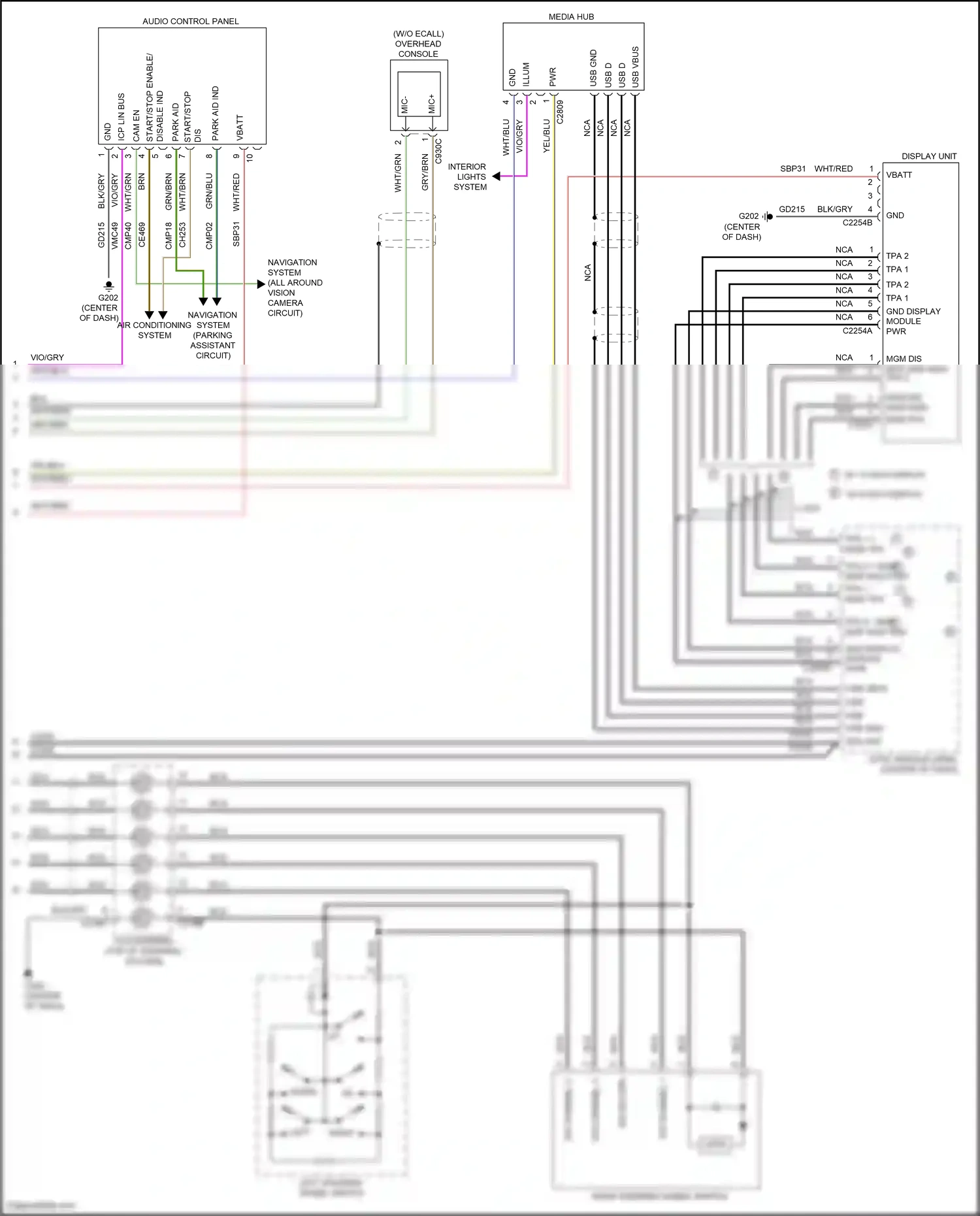 Ford Bronco VI (2020-2024) right steering wheel switch wiring diagram  (4 of 7)