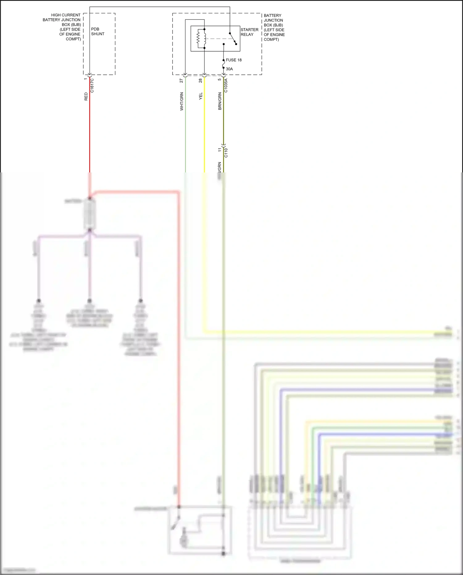 Ford Bronco VI (2020-2024) starter motor wiring diagram  (2 of 2)