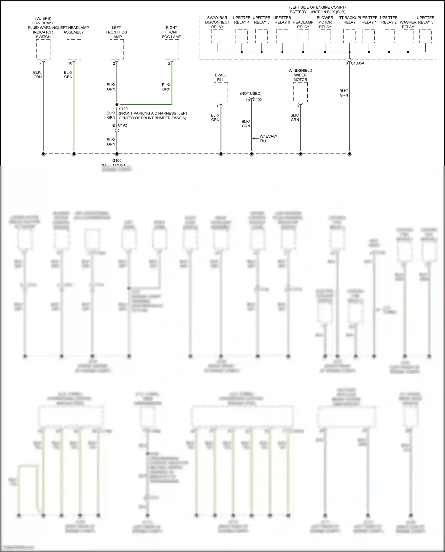 Ford Bronco VI (2020-2024) windshield wiper motor wiring diagram  (1 of 1)