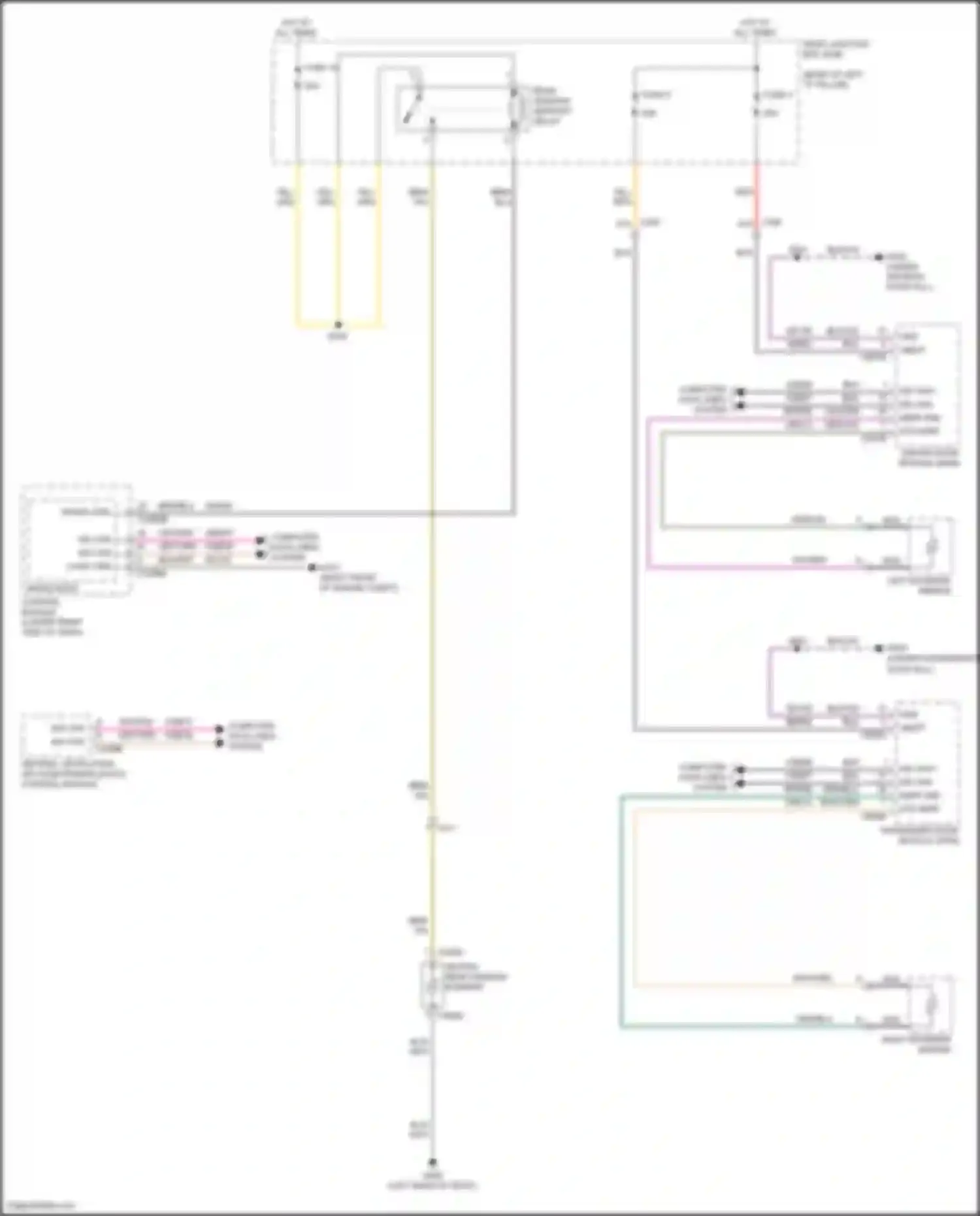 Wiring diagram heated rear window element for Ford C-MAX II facelift (2015-2019) (1 of 2)