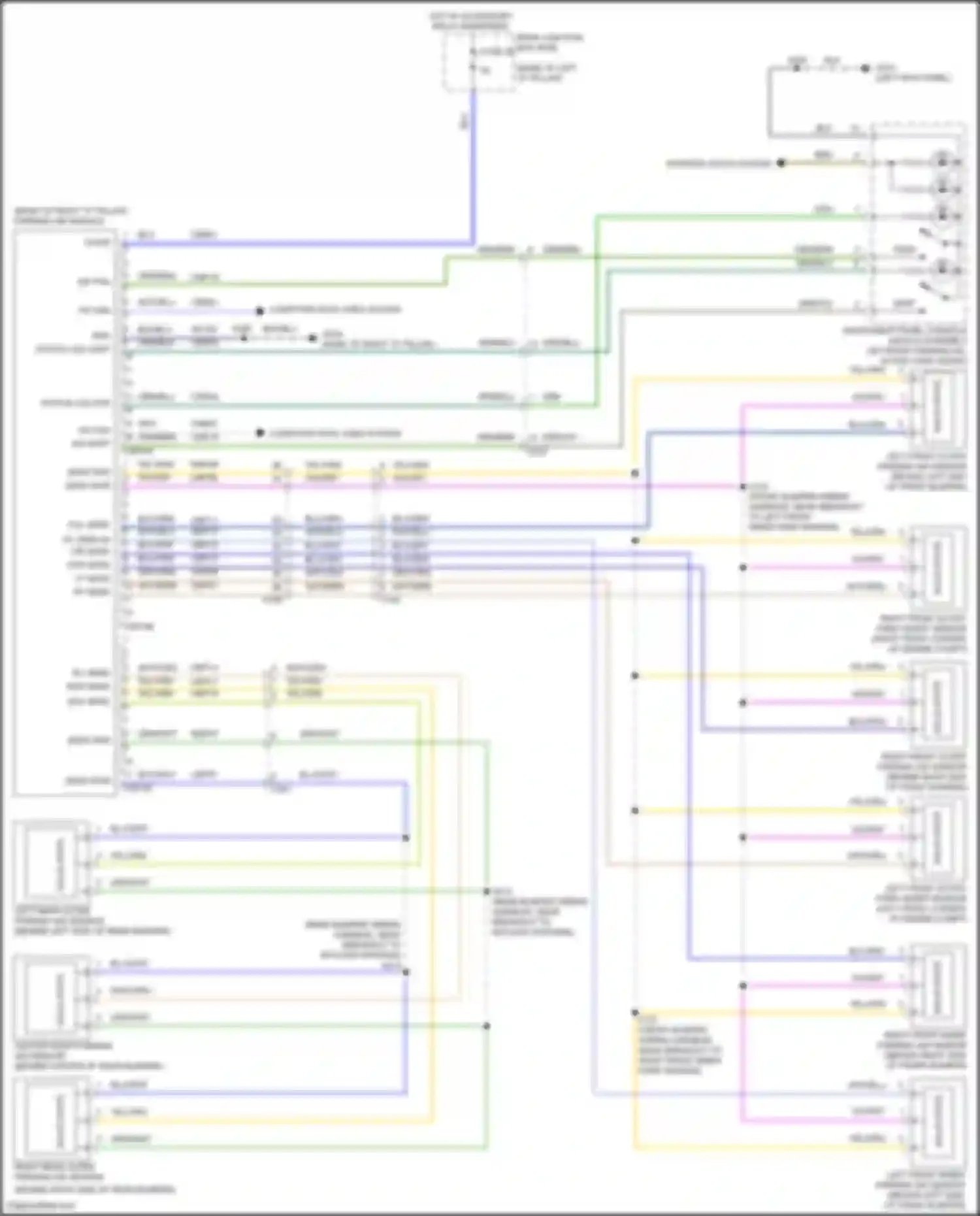 Wiring diagram left front active park assist sensor for Ford C-MAX II facelift (2015-2019) (1 of 1)