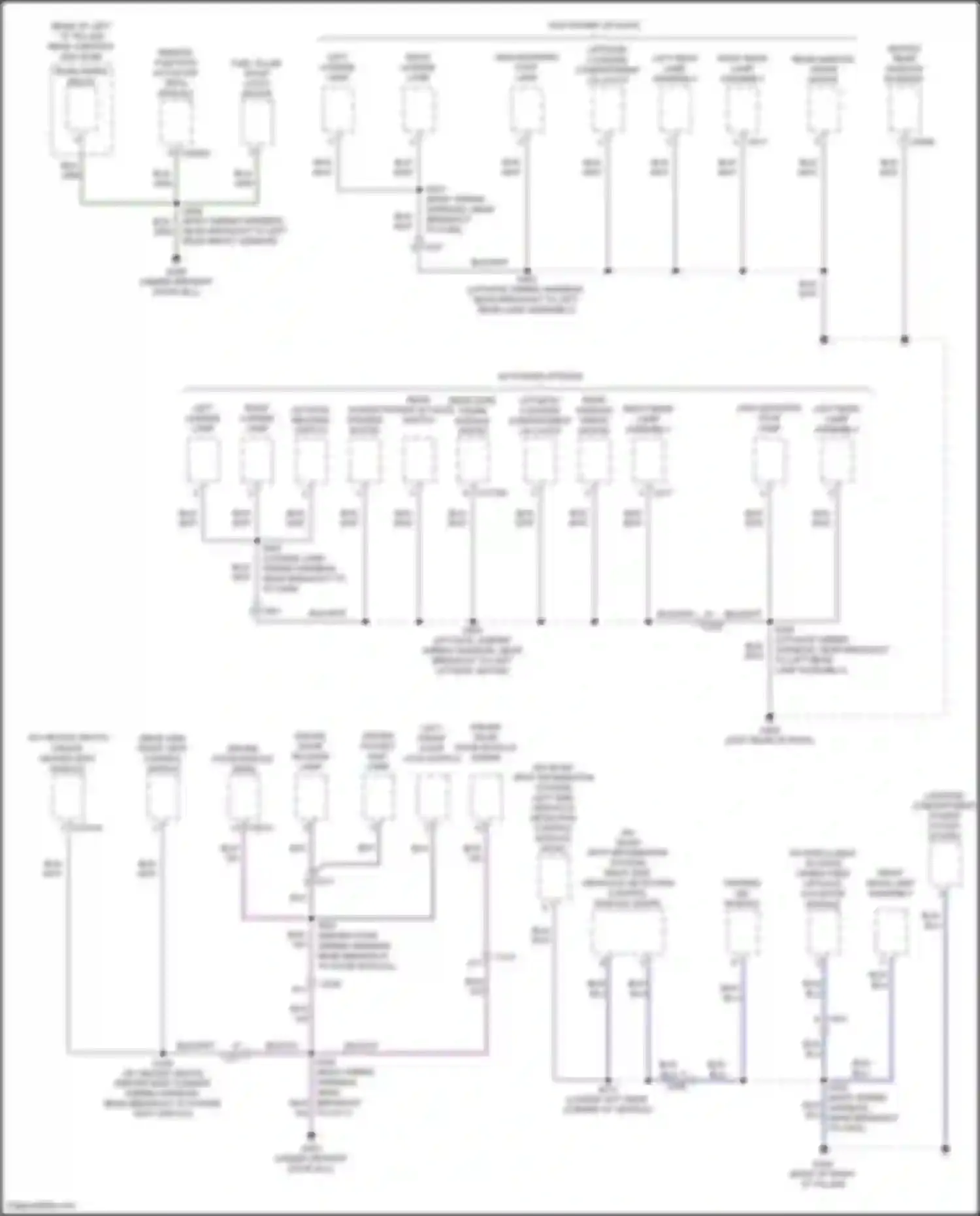 Wiring diagram left rear lamp assembly for Ford C-MAX II facelift (2015-2019) (4 of 4)
