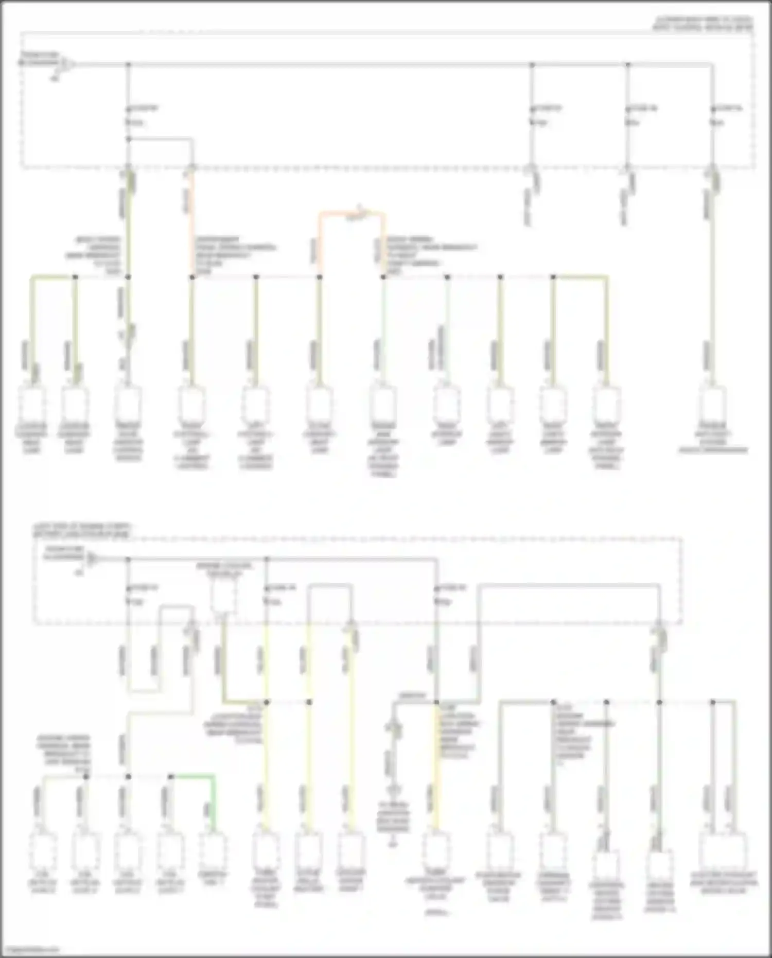 Wiring diagram left vanity mirror lamp for Ford C-MAX II facelift (2015-2019)