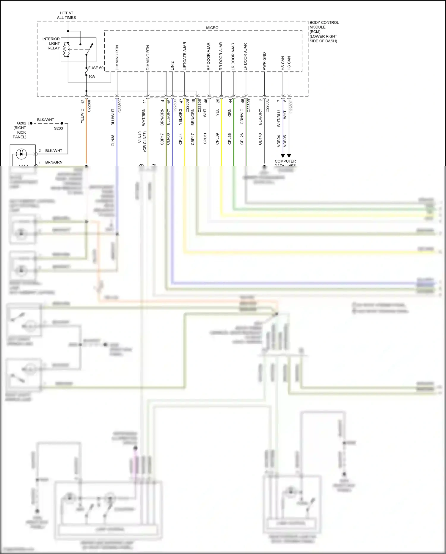 Ford C-MAX II facelift (2015-2019) map wiring diagram  (1 of 4)